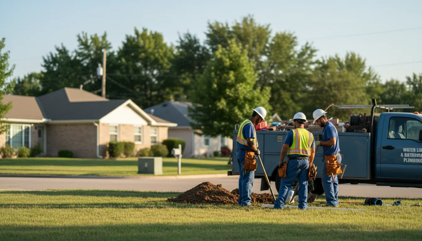 Residential water line and bathroom plumbing service in Quincy, IN